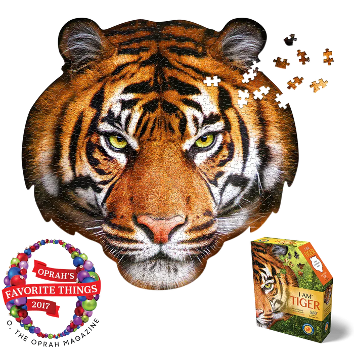 I Am Tiger 550 Piece Head Shaped Jigsaw Puzzle Madd Capp - for just $22.99! 