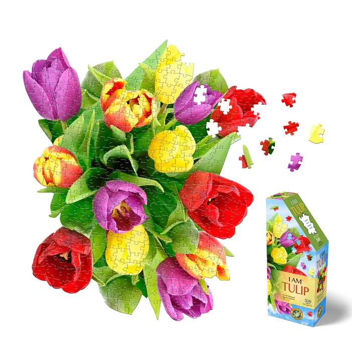 I Am Tulip 350 Piece Floral Shaped Jigsaw Puzzle Madd Capp - for just $19.99! 