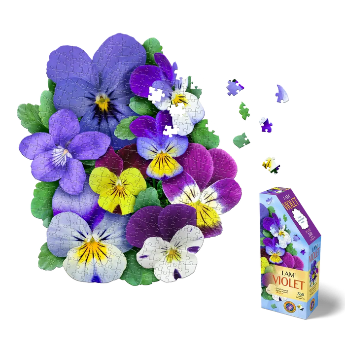 I Am Violet 350 Piece Floral Shaped Jigsaw Puzzle Madd Capp - for just $19.99! 