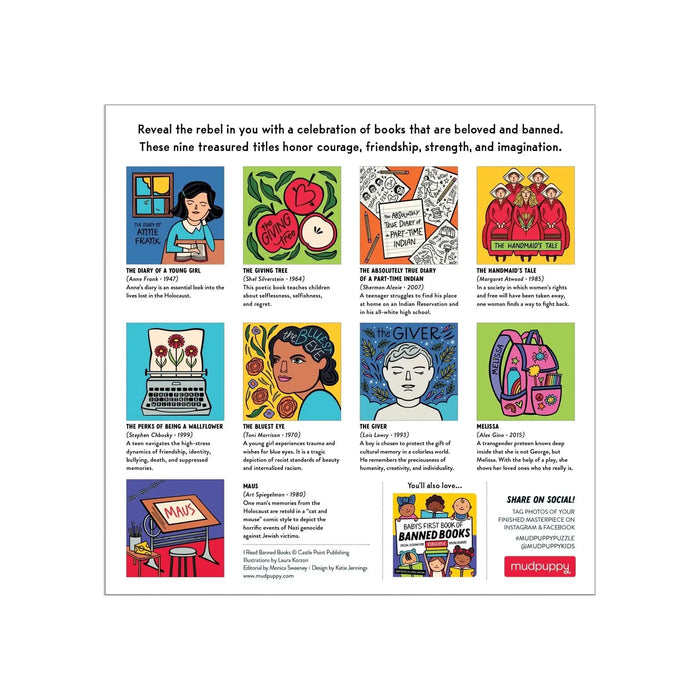 I Read Banned Books 500 Piece Jigsaw Puzzle Mudpuppy - for just $17.99! 