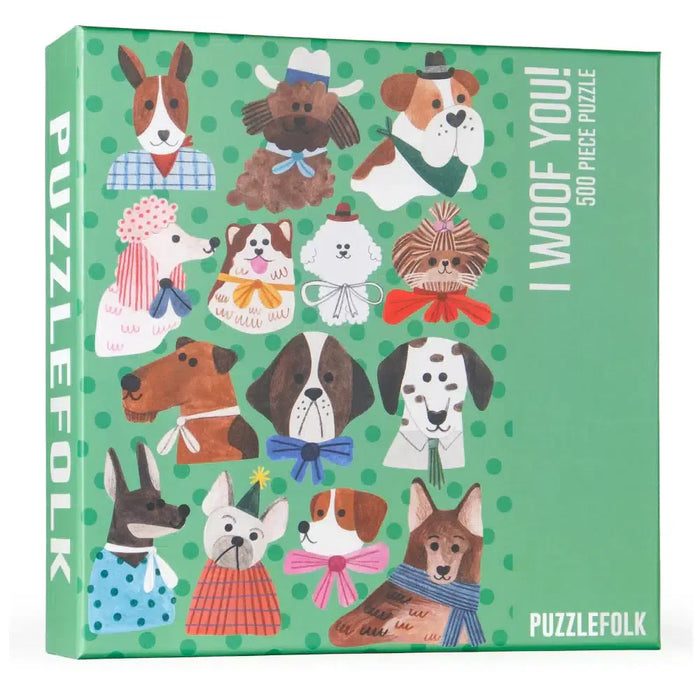 I Woof You! 500 Piece Jigsaw Puzzle PuzzleFolk - for just $24.99! 