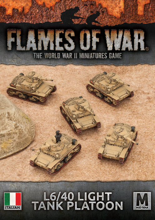 Flames of War: Italian L6/40 Light Tank Platoon (Mid War) - for just $30! 