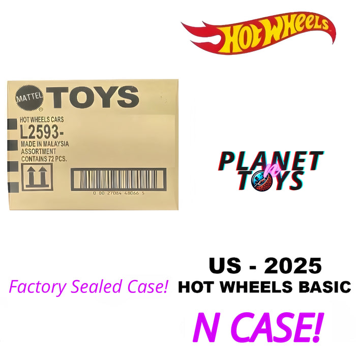 Hot Wheels Basic 2025 N Case 72 Pcs - Factory Sealed Case - for just $135! 