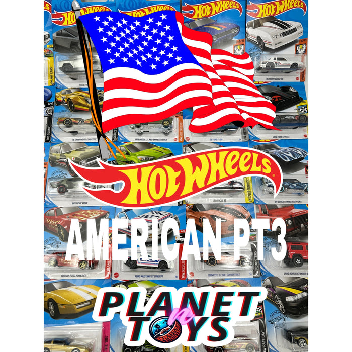 Hot Wheels American Power (V3)1:64 Diecast Assorted (Ford, Chevy, Dodge, Mustang, Corvette, GMC, Jeep, Merc, Camaro) - for just $2.99! 