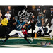 C. J. Gardner-Johnson Touchdown Spike Philadelphia Eagles Autographed Football Photo - Premium Autographed Football Photos - Just $29.99! Shop now at Retro Gaming of Denver