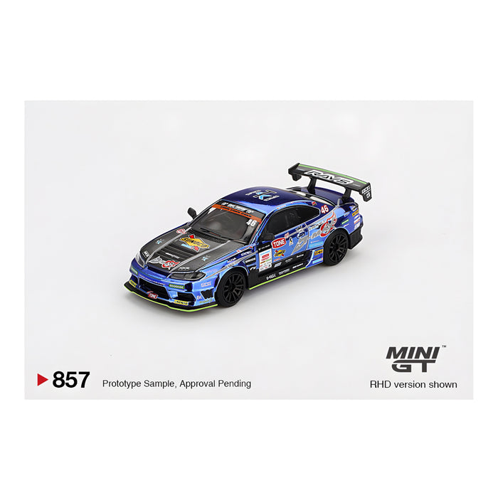 Mini GT 1:64 Nissan Silvia (S15) D-MAX Racing #46 2023 D1 Grand Prix #857 - for just $24.99! 