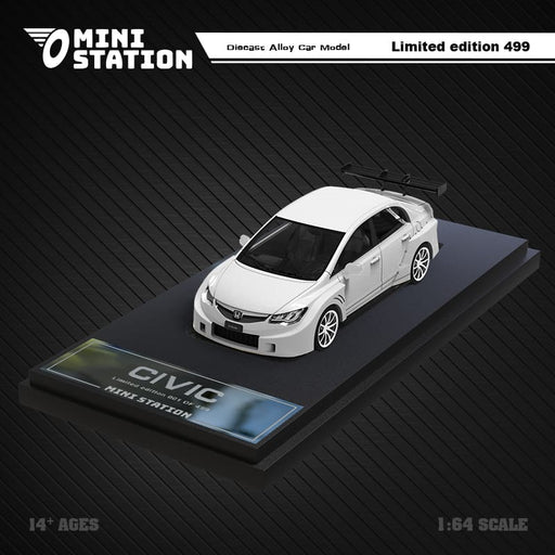Mini Station Honda Civic FD2 White Widebody 1:64 - for just $34.99! 