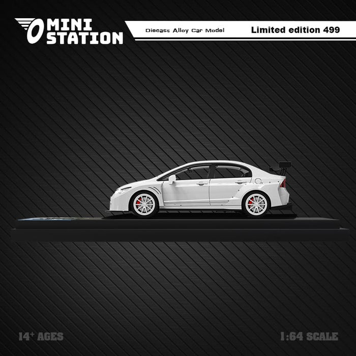 Mini Station Honda Civic FD2 White Widebody 1:64 - Just $34.99! Shop now at Retro Gaming of Denver