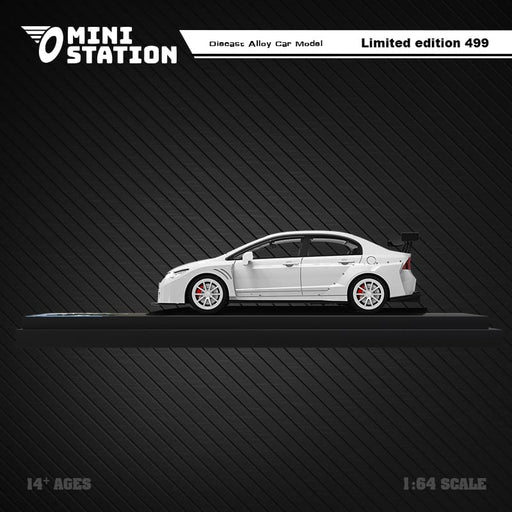 Mini Station Honda Civic FD2 White Widebody 1:64 - for just $34.99! 