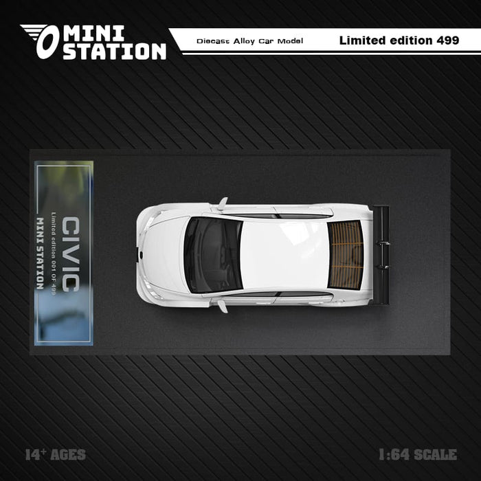 Mini Station Honda Civic FD2 White Widebody 1:64 - for just $34.99! 