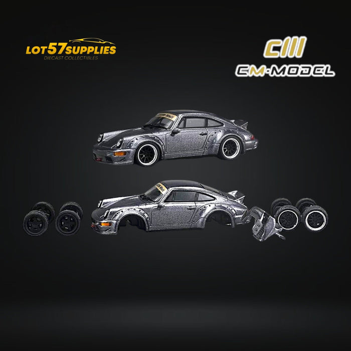 CM Model Porsche 964 Widebody Metallic Gray 1:64 - for just $34.99! 