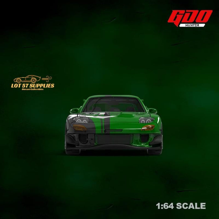 TimeMicro X GDO Mazda RX-7 BUSHIDO Carbon Green KENJI livery 1:64 - Just $36.99! Shop now at Retro Gaming of Denver