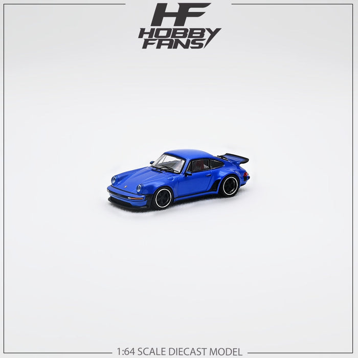 (Pre-Order) HobbyFans Porsche Singer 930 With Removable Rear Engine Cover BLUE / WHITE GREEN PATTERN 1:64 - Just $34.99! Shop now at Retro Gaming of Denver