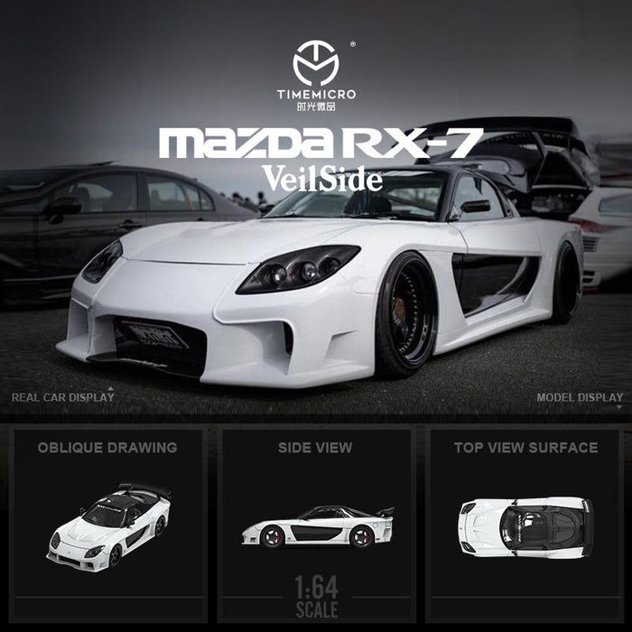 TimeMicro Mazda RX-7 VeilSide BLACK / GREEN / WHITE 1:64 - Just $34.99! Shop now at Retro Gaming of Denver