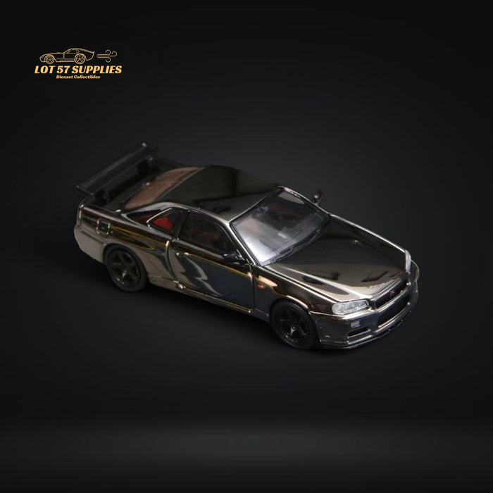 Street Weapon Skyline GTR R34 V-SPEC-II Chrome Plated Limited to 599 Pcs 1:64 - for just $36.99! 