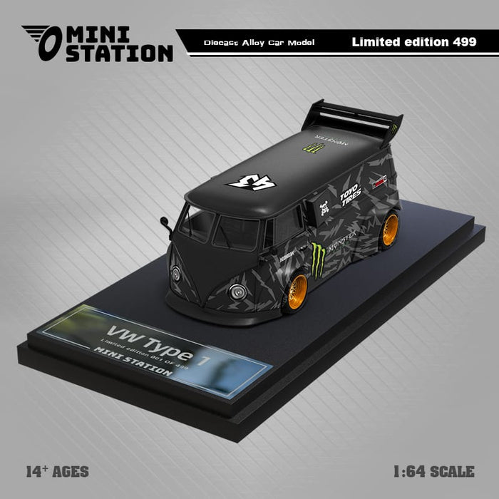 Mini Station RWB T1 Van in Monster Livery 1:64 - Just $36.99! Shop now at Retro Gaming of Denver