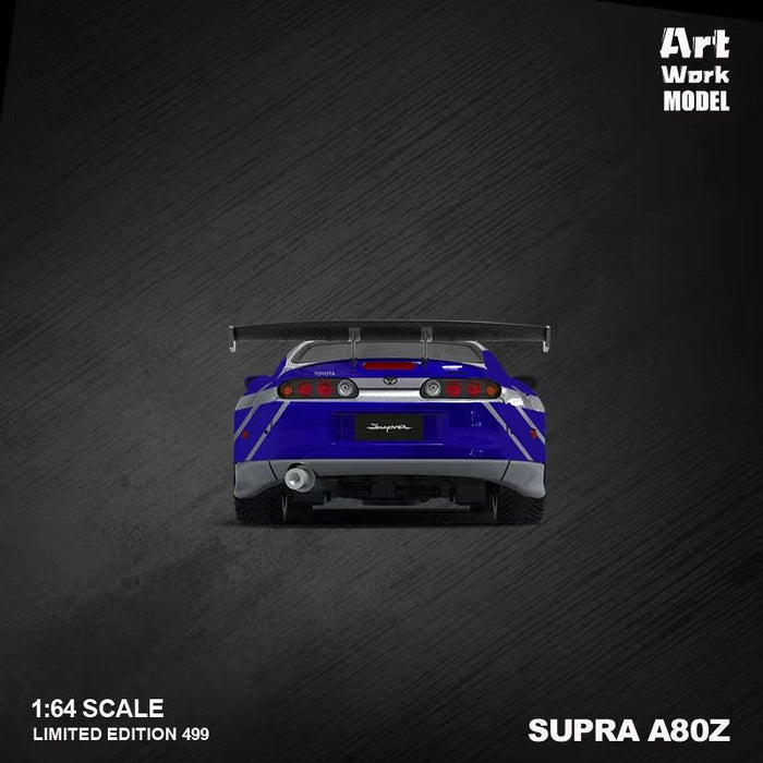 TimeMicro X ArtWork Toyota Supra A80 Fast & Furious Silver Blue Livery 1:64 - Premium Toyota - Just $29.99! Shop now at Retro Gaming of Denver