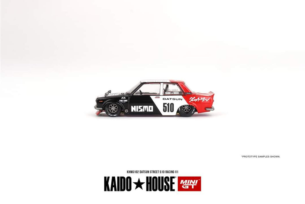 Mini GT x Kaido House Datsun KAIDO 510 Sedan Racing V1 1:64 KHMG102 - for just $24.99! 