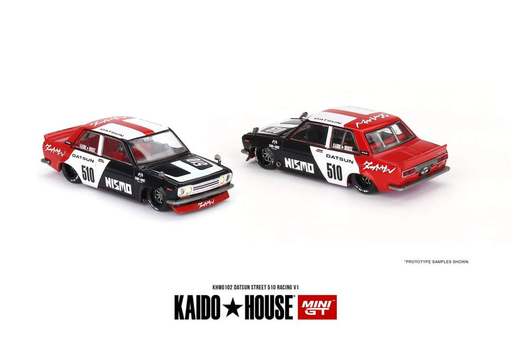 Mini GT x Kaido House Datsun KAIDO 510 Sedan Racing V1 1:64 KHMG102 - for just $24.99! 