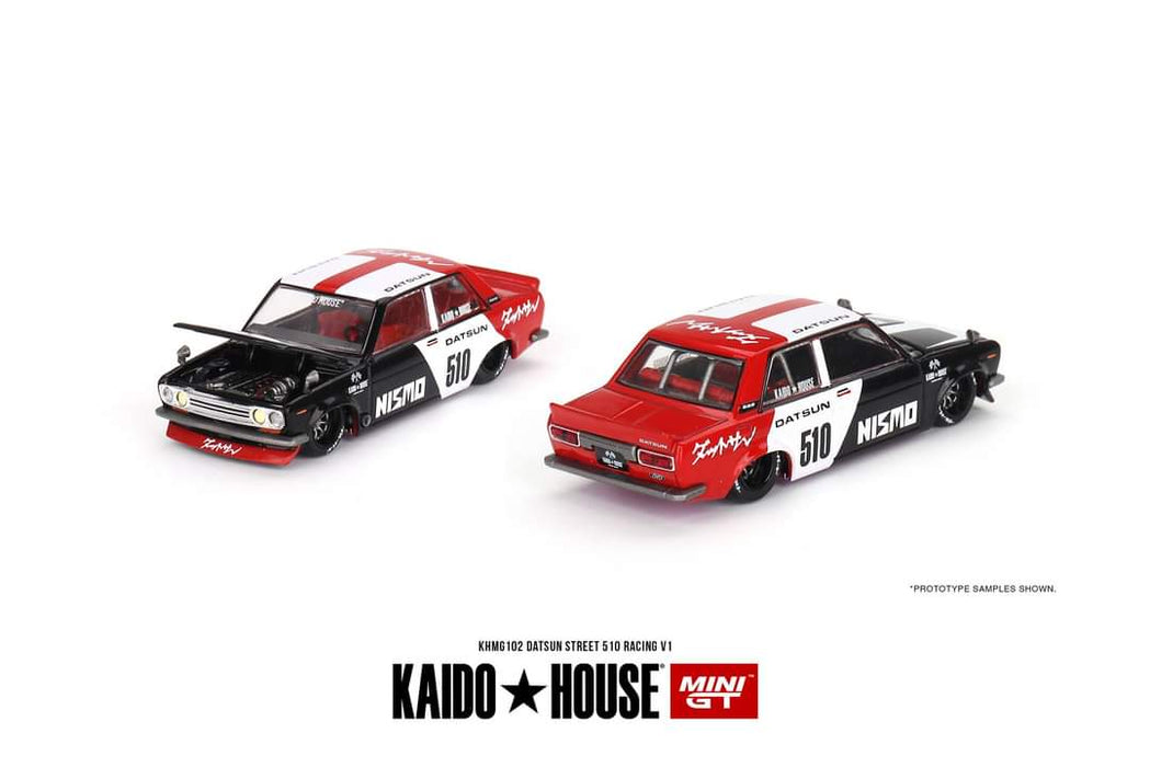 Mini GT x Kaido House Datsun KAIDO 510 Sedan Racing V1 1:64 KHMG102 - for just $24.99! 