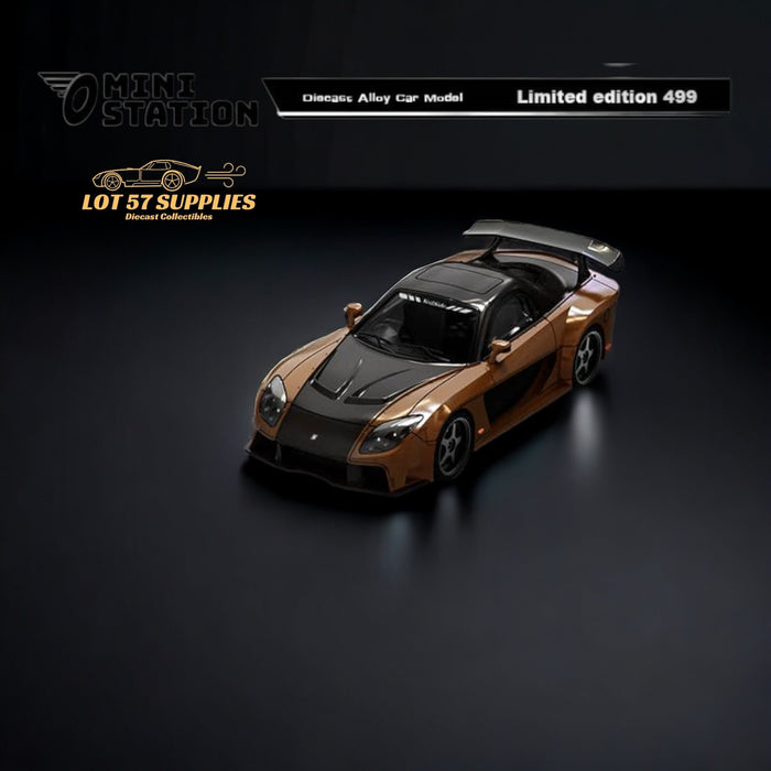 TimeMicro Mazda RX-7 VeilSide Metallic Brown Carbon Hood Ordinary Version 1:64 - Just $32.99! Shop now at Retro Gaming of Denver