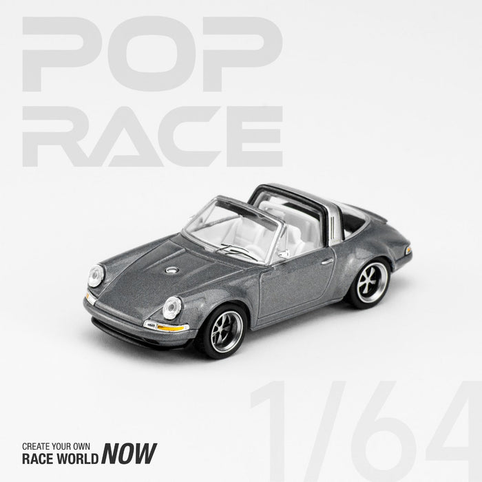 Pop Race Porsche Singer Targa Metallic Grey PR640044 1:64 - Just $24.99! Shop now at Retro Gaming of Denver