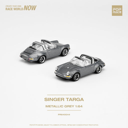 Pop Race Porsche Singer Targa Metallic Grey PR640044 1:64 - Just $24.99! Shop now at Retro Gaming of Denver