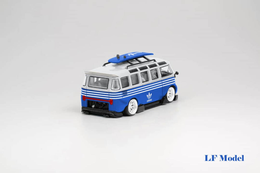 LF Model Volkswagen T1 Kombi with Surfboards Blue/White 1:64 - for just $29.99! 