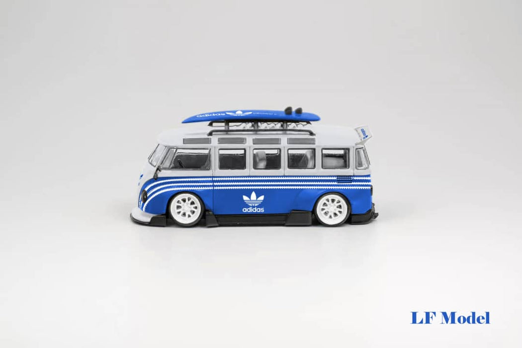 LF Model Volkswagen T1 Kombi with Surfboards Blue/White 1:64 - for just $29.99! 