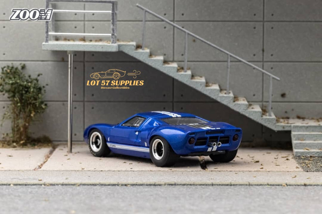 Zoom Ford GT40 MK1 Blue White Stipe #2 1:64 - for just $32.99! 