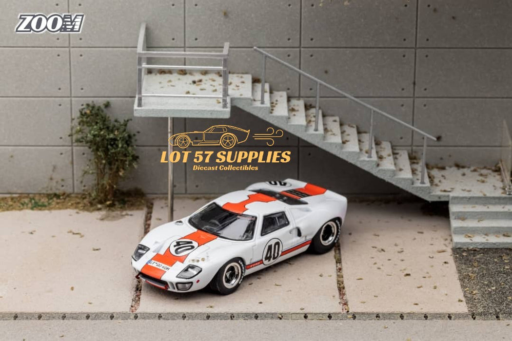 Zoom Ford GT40 MK1 White Gulf Livery #40 1:64 - for just $32.99! 