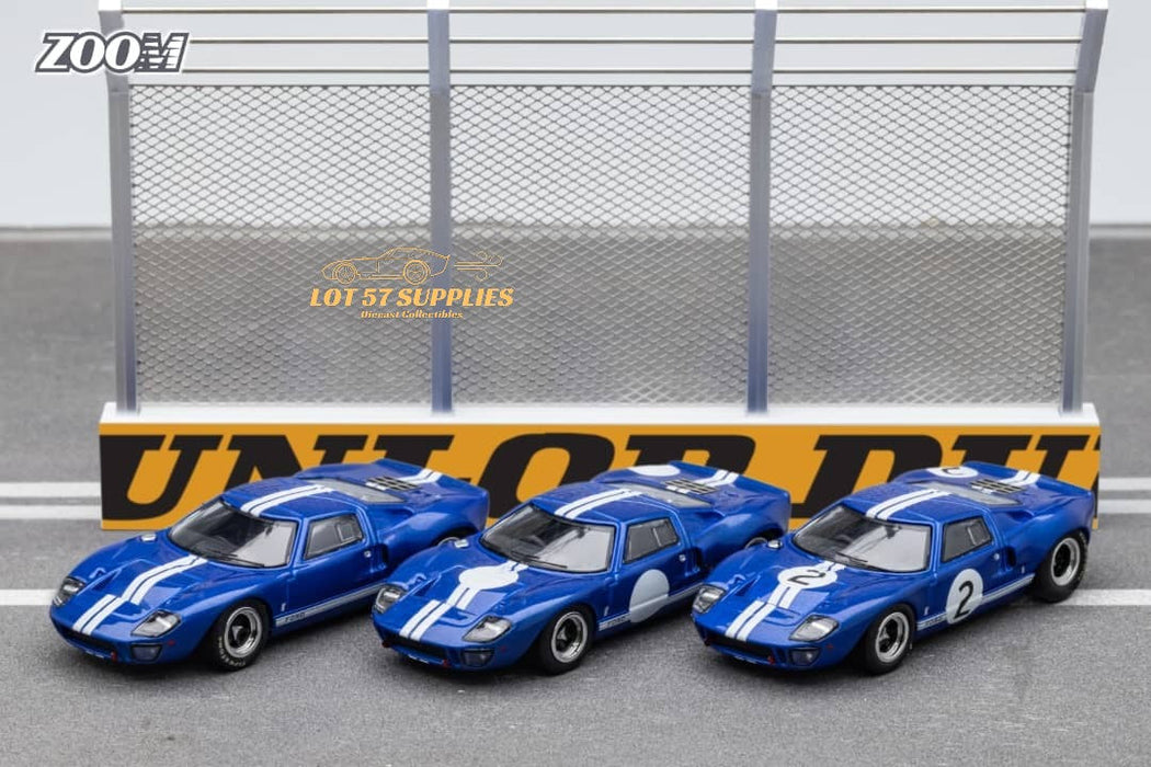 Zoom Ford GT40 MK1 Blue White Stipe #2 1:64 - for just $32.99! 