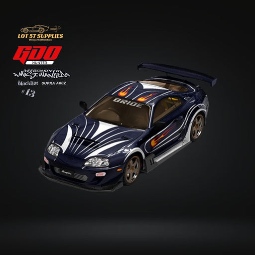 GDO x TIMEMICRO Toyota Supra A80Z NFS Most Wanted Black List #13 VIC Navy Blue 1:64 - Just $32.99! Shop now at Retro Gaming of Denver