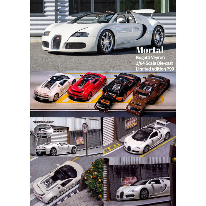 Mortal Bugatti Veyron in White With Adjustable Wing 1:64 - Just $34.99! Shop now at Retro Gaming of Denver