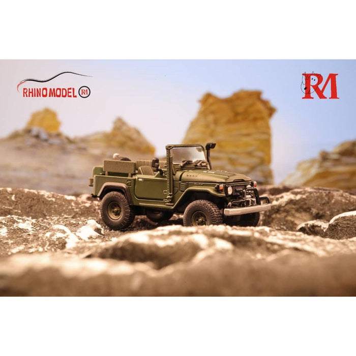 Rhino Model Toyota Land Cruiser FJ40 Pick Up Army Green 1:64 Limited to 888 Pcs - Just $29.99! Shop now at Retro Gaming of Denver