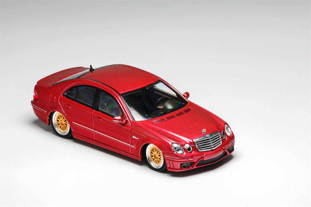 MK Model Mercedes-Benz E63 AMG W211 Lowered in Red Limited to 299 Pcs 1:64 - for just $31.99! 