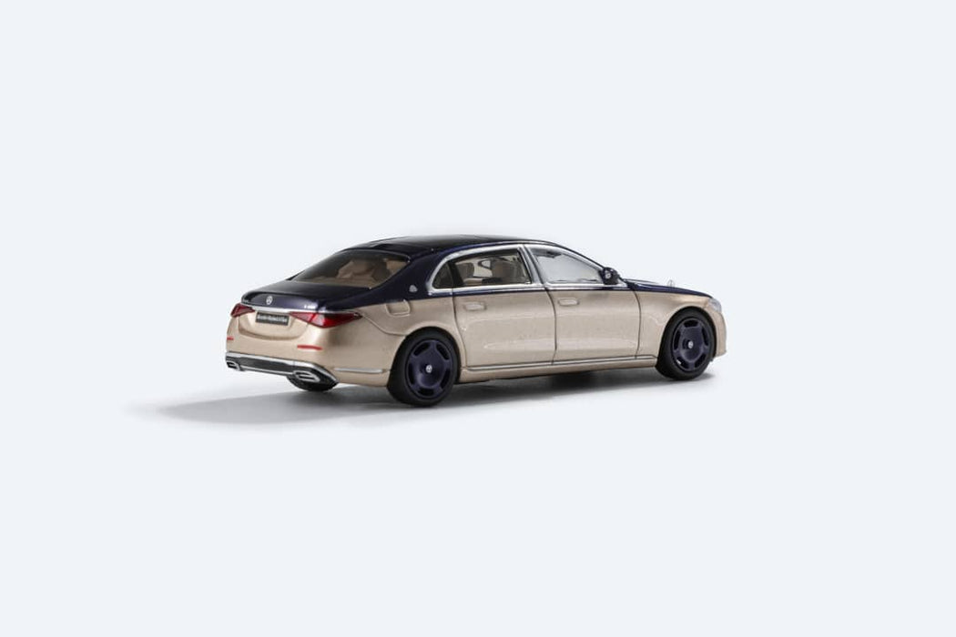 AR BOX 2021 Mercedes-Benz Maybach W223 Blue-Gold 2-Tone Licensed Product 1:64 - for just $39.99! 