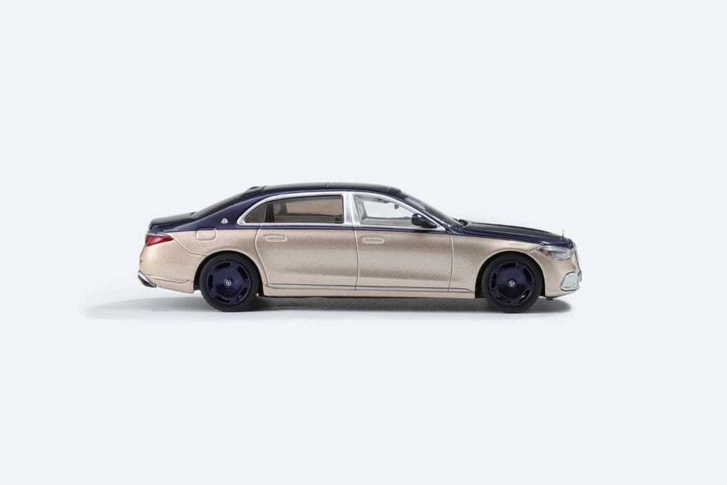 AR BOX 2021 Mercedes-Benz Maybach W223 Blue-Gold 2-Tone Licensed Product 1:64 - for just $39.99! 