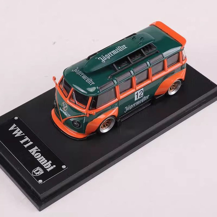 LF Model Volkswagen T1 Kombi WideBody with Surfboard in Jagermeister #12 Livery 1:64 - Just $29.99! Shop now at Retro Gaming of Denver