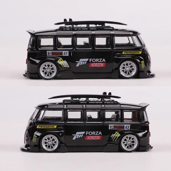 LF Model Volkswagen T1 Kombi WideBody with Surfboard in Forza Monster Livery 1:64 - Just $29.99! Shop now at Retro Gaming of Denver