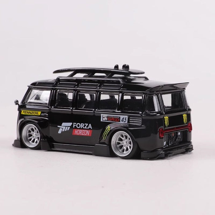 LF Model Volkswagen T1 Kombi WideBody with Surfboard in Forza Monster Livery 1:64 - Just $29.99! Shop now at Retro Gaming of Denver