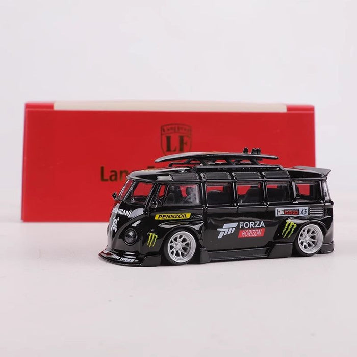 LF Model Volkswagen T1 Kombi WideBody with Surfboard in Forza Monster Livery 1:64 - Just $29.99! Shop now at Retro Gaming of Denver