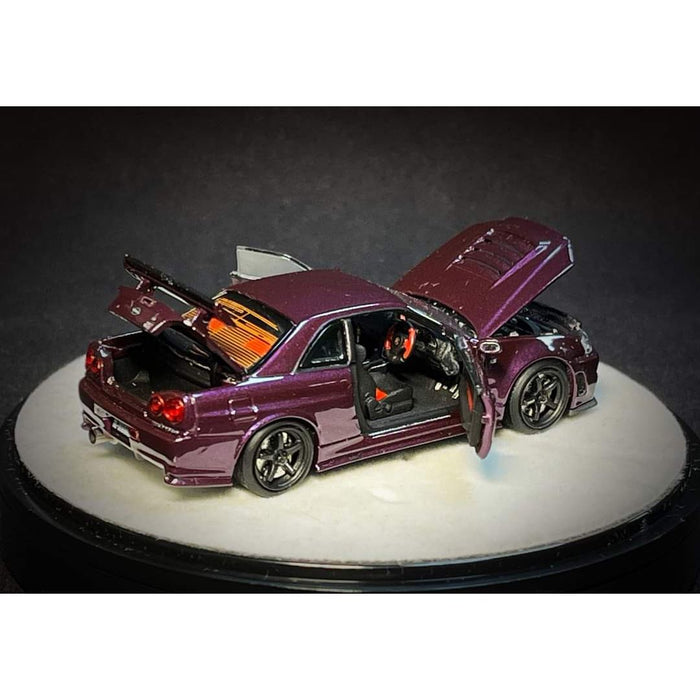 PGM X ONE MODEL Nissan Skyline R34 Z-TUNE Midnight Purple Fully Openable With Engine Included Luxury Base 1:64 PGM-641003 - Just $94.99! Shop now at Retro Gaming of Denver