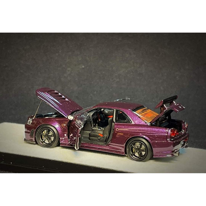 PGM X ONE MODEL Nissan Skyline R34 Z-TUNE Midnight Purple Fully Openable With Engine Included Standard Base 1:64 PGM-641003 - Just $84.99! Shop now at Retro Gaming of Denver