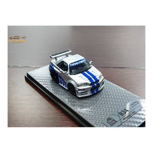 YM model X Q CAR Skyline R34 Silver / Blue F&F Livery Resin 1:64 - Premium Nissan - Just $64.99! Shop now at Retro Gaming of Denver