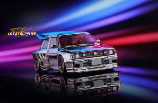 Liberty64 Volkswagen VW KS MK2 Widebody Silver Chrome 1:64 - for just $32.99! 