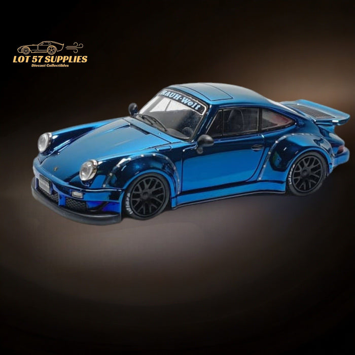 MC Porsche RWB 930 Blue Chrome Version Ducktail Diecast 1:64 - Just $34.99! Shop now at Retro Gaming of Denver