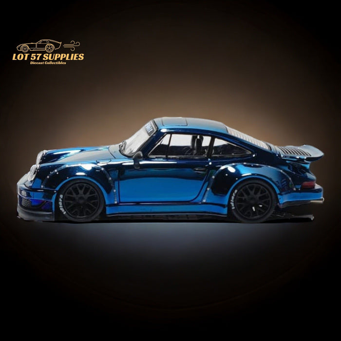 MC Porsche RWB 930 Blue Chrome Version Ducktail Diecast 1:64 - Just $34.99! Shop now at Retro Gaming of Denver