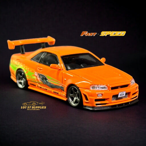 Fast Speed Nissan Skyline GT-R R34 Z-Tune HighWing Edition FNS Livery Amber Orange 1:64 - for just $34.99! 