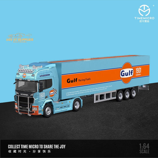 (Pre-Order) TimeMicro Mitsubishi Fuso Container Truck Gulf Livery 1:64 TM644004 - Just $89.99! Shop now at Retro Gaming of Denver